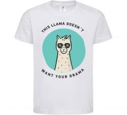 Детская футболка This llama doesn't want your drama