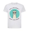 Детская футболка This llama doesn't want your drama Белый фото