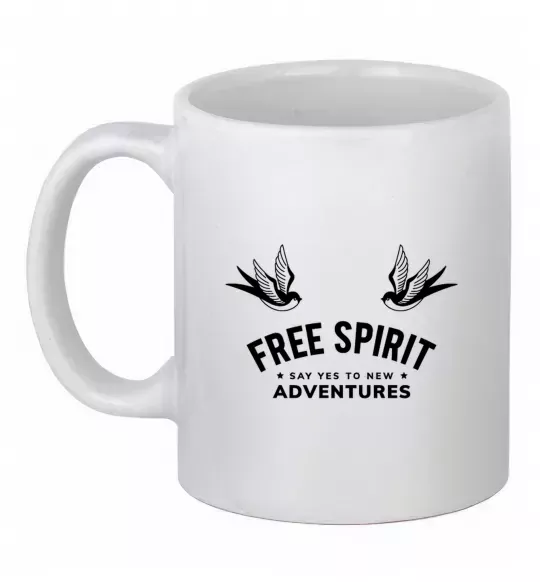 Чашка керамическая Free spirit Белый фото
