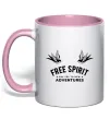 Чашка з кольоровою ручкою Free spirit Ніжно рожевий Чашка з кольоровою ручкою Free spirit Ніжно рожевий фото