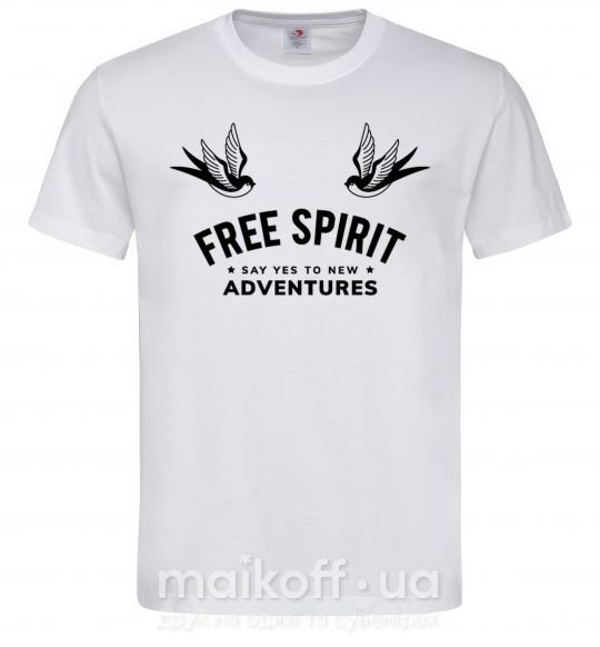 Чоловіча футболка Free spirit Білий фото