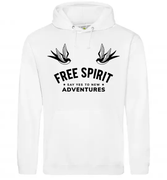 Женская толстовка (худи) Free spirit Белый фото