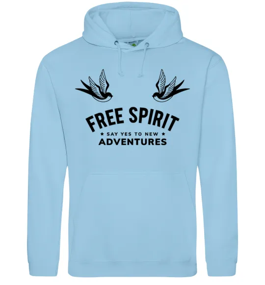 Жіноча толстовка (худі) Free spirit Блакитний фото