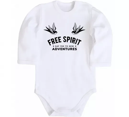 Детский боди Free spirit Белый фото