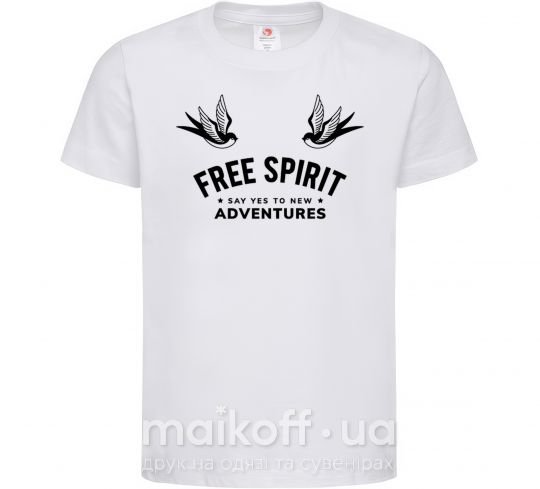 Дитяча футболка Free spirit Білий фото