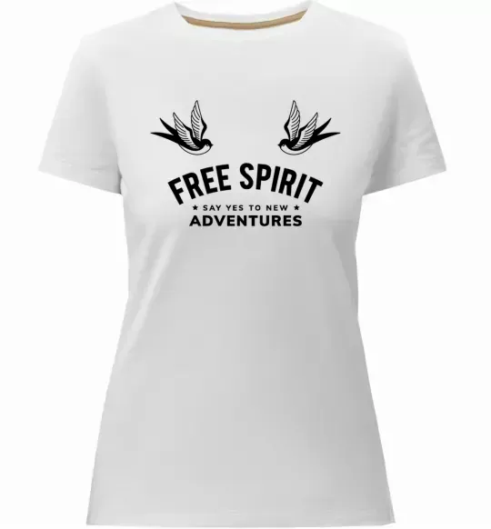 Жіноча преміум футболка Free spirit Білий фото