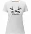 Жіноча преміум футболка Free spirit Білий Жіноча преміум футболка Free spirit Білий фото