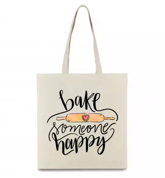 Эко-сумка Bake someone happy Бежевый фото
