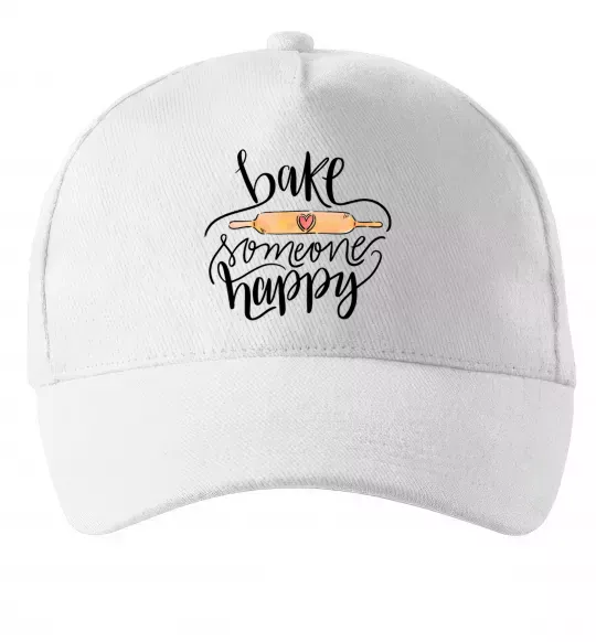 Кепка Bake someone happy Білий фото