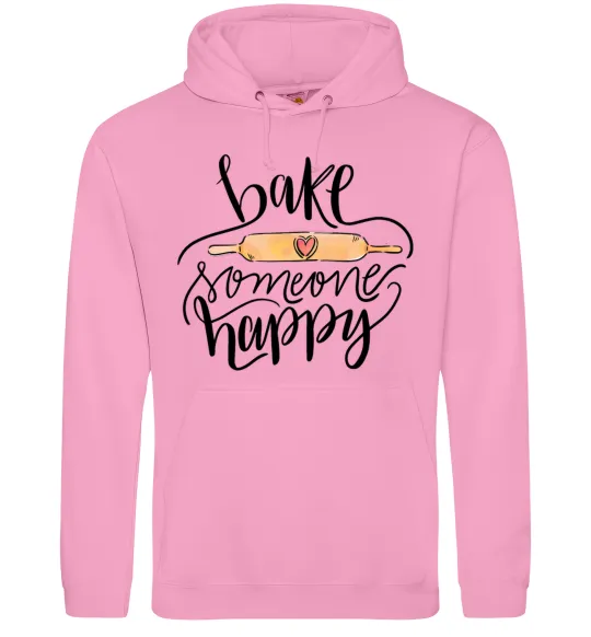 Мужская толстовка (худи) Bake someone happy Розовый фото