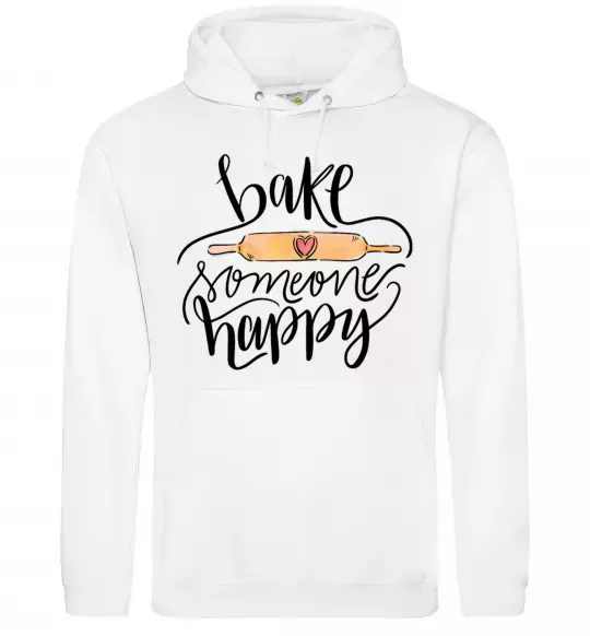 Женская толстовка (худи) Bake someone happy Белый фото