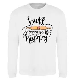 Свитшот Bake someone happy Белый фото