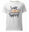 Мужская премиум футболка Bake someone happy Белый фото