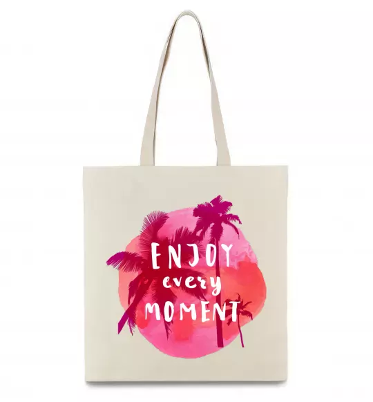 Эко-сумка Enjoy every moment summer Бежевый фото