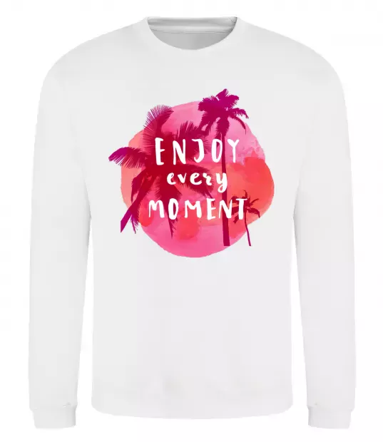 Свитшот Enjoy every moment summer Белый фото
