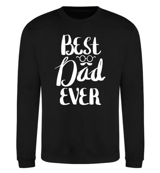 Свитшот Best dad ever glasses Черный фото