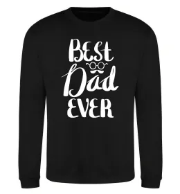 Свитшот Best dad ever glasses Черный фото