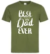 Мужская футболка Best dad ever glasses Оливковый Мужская футболка Best dad ever glasses Оливковый фото