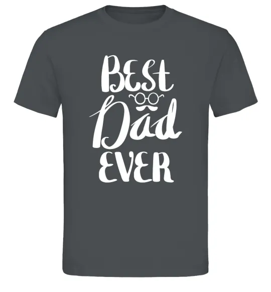 Мужская футболка Best dad ever glasses Графит фото