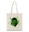 Еко-сумка Angry Hulk Бежевий фото
