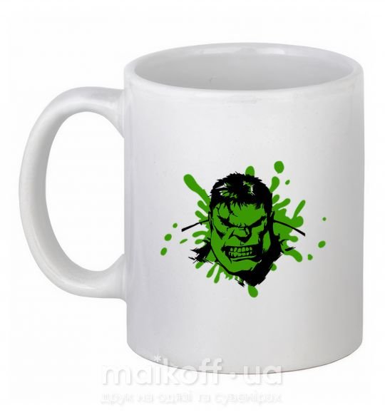 Чашка керамическая Angry Hulk Белый фото
