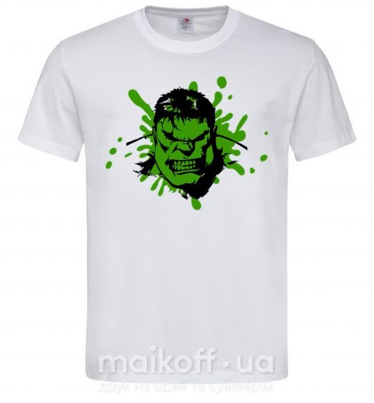 Мужская футболка Angry Hulk Белый фото