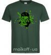 Чоловіча футболка Angry Hulk Темно-зелений фото