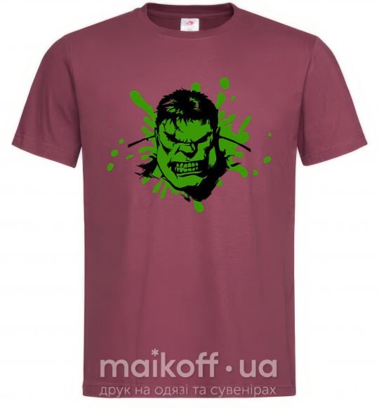 Чоловіча футболка Angry Hulk Бордовий фото