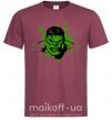 Чоловіча футболка Angry Hulk Бордовий фото