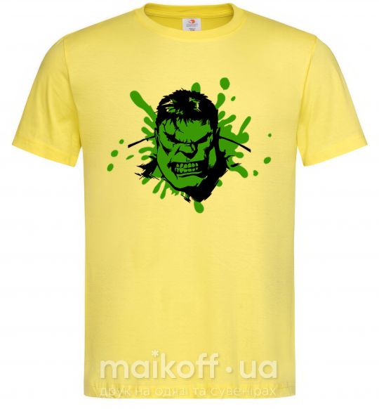 Мужская футболка Angry Hulk Лимонный фото