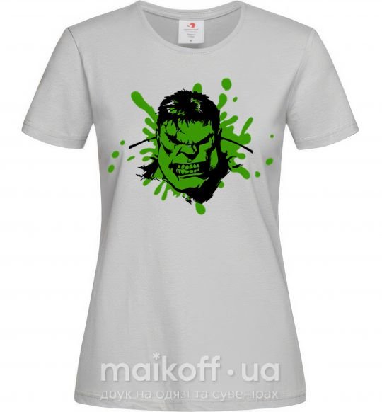 Женская футболка Angry Hulk Серый фото