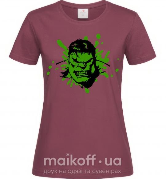 Женская футболка Angry Hulk Бордовый фото