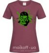 Жіноча футболка Angry Hulk Бордовий фото