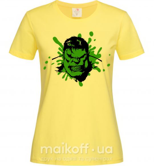 Жіноча футболка Angry Hulk Лимонний фото