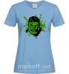 Жіноча футболка Angry Hulk Блакитний фото