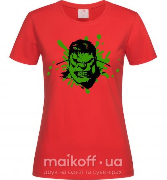 Женская футболка Angry Hulk Красный фото