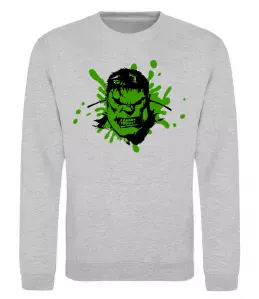 Свитшот Angry Hulk Серый меланж фото