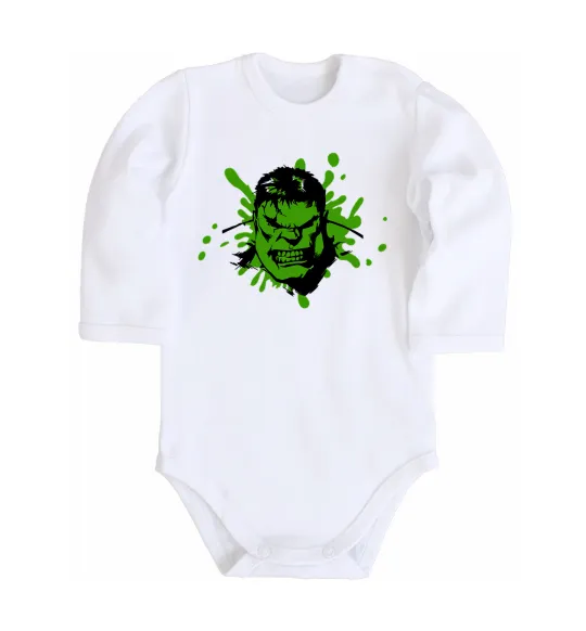Дитячий бодік Angry Hulk Білий фото