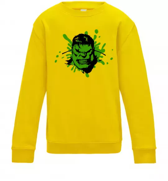 Детский Свитшот Angry Hulk Солнечно желтый фото