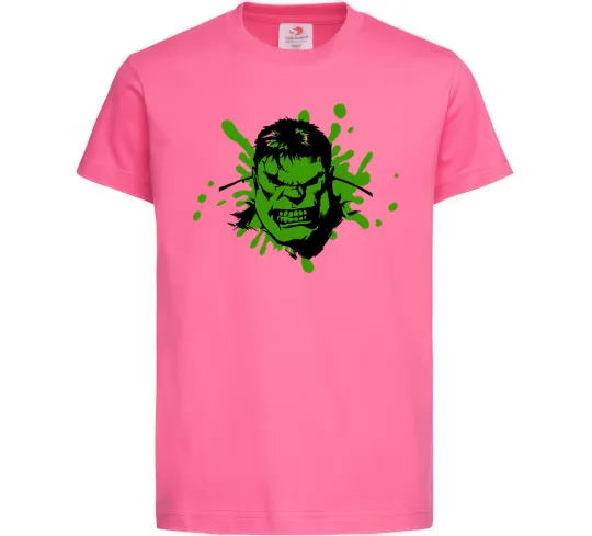 Детская футболка Angry Hulk Ярко-розовый фото