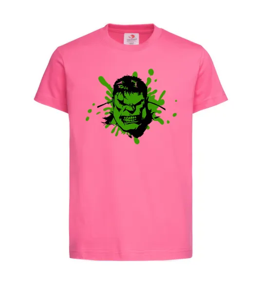 Детская футболка Angry Hulk Ярко-розовый фото