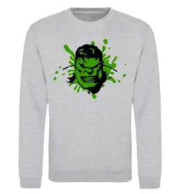 Світшот Angry Hulk Сірий меланж фото