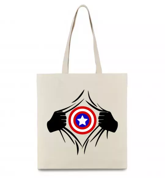 Эко-сумка Costume Captain America Бежевый фото