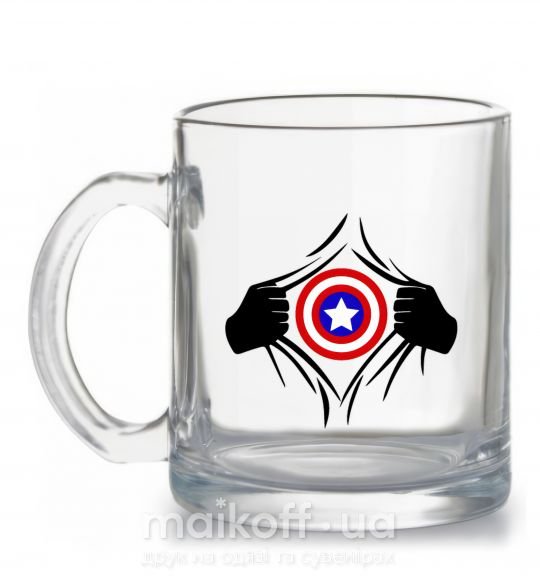 Чашка стеклянная Costume Captain America Прозрачный фото