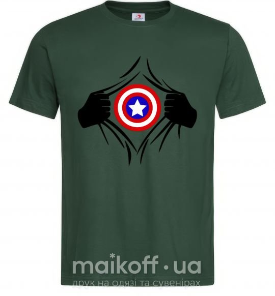 Чоловіча футболка Costume Captain America Темно-зелений фото