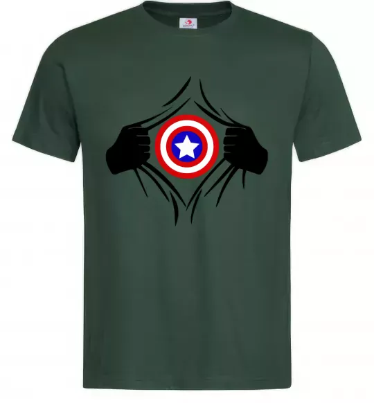 Мужская футболка Costume Captain America Темно-зеленый фото