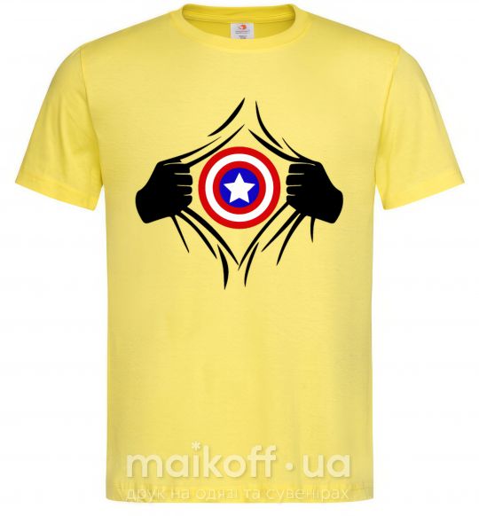 Мужская футболка Costume Captain America Лимонный фото