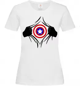 Женская футболка Costume Captain America Белый фото