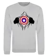 Світшот Costume Captain America Сірий меланж фото
