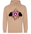 Чоловіча толстовка (худі) Costume Captain America Пісочний Чоловіча толстовка (худі) Costume Captain America Пісочний фото